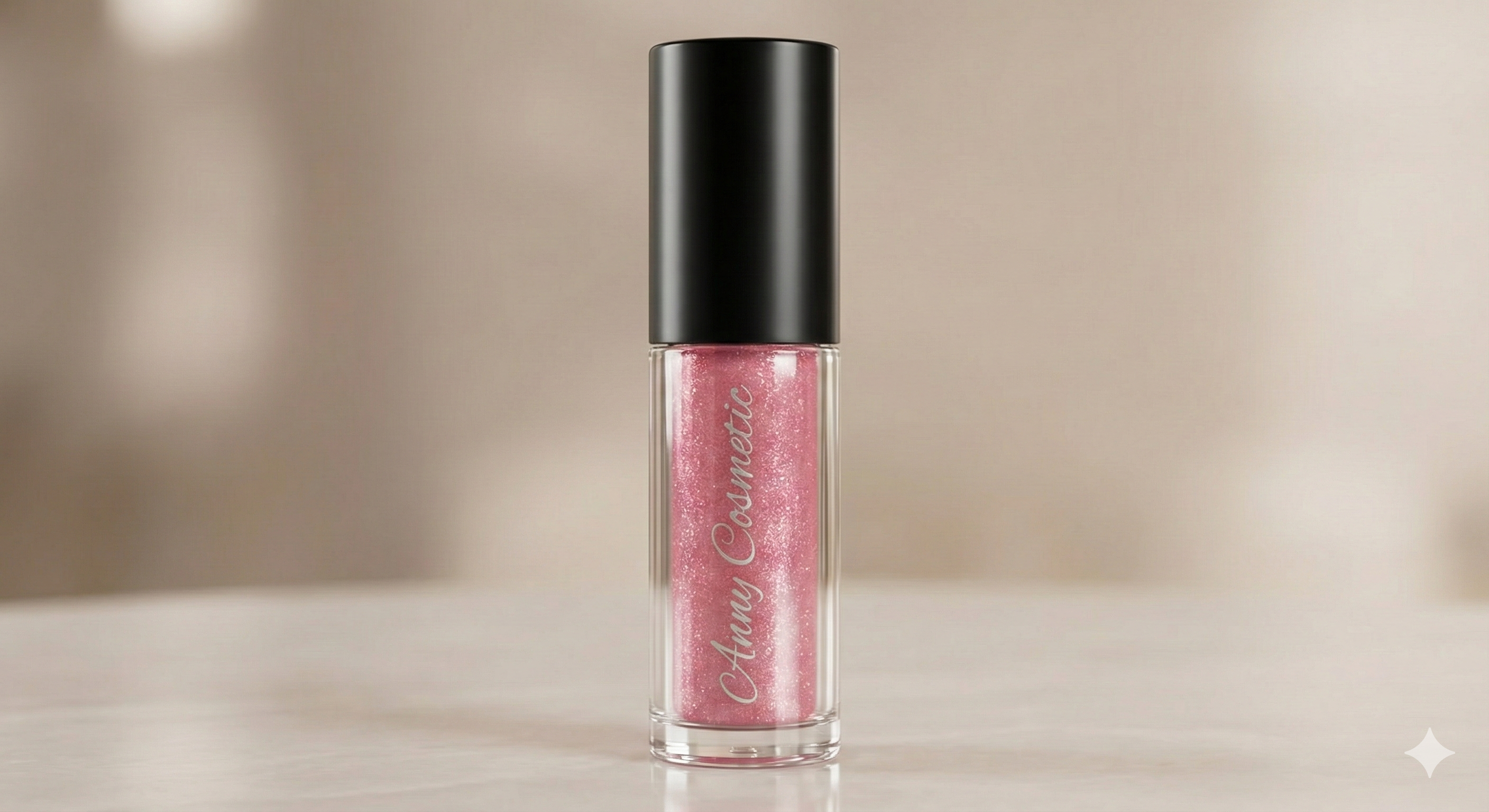 Shimmer Glow lip gloss infused with sparkle
